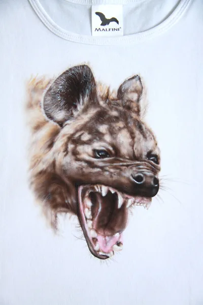 hyena - bílé triko